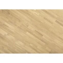 Parketti Kymppi-Lattiat Tammi Natur 3-säleinen vaalea/harjattu 14x192x2200 mm