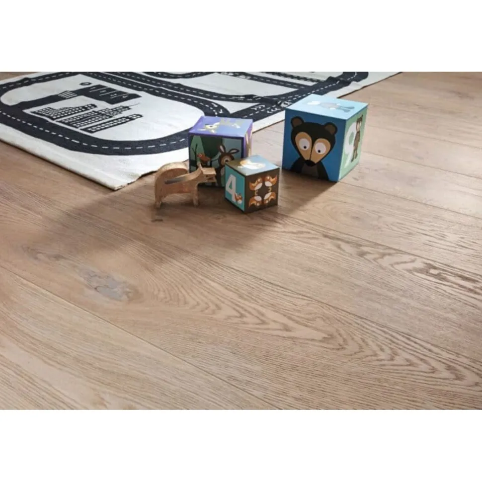 Parketti Meister PD400 Authentic Greige Oak, mattalakattu, harjattu