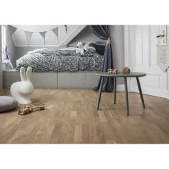 Parketti Tarkett Shade Tammi Almond 3S, ruskea, harjattu, mattalakattu