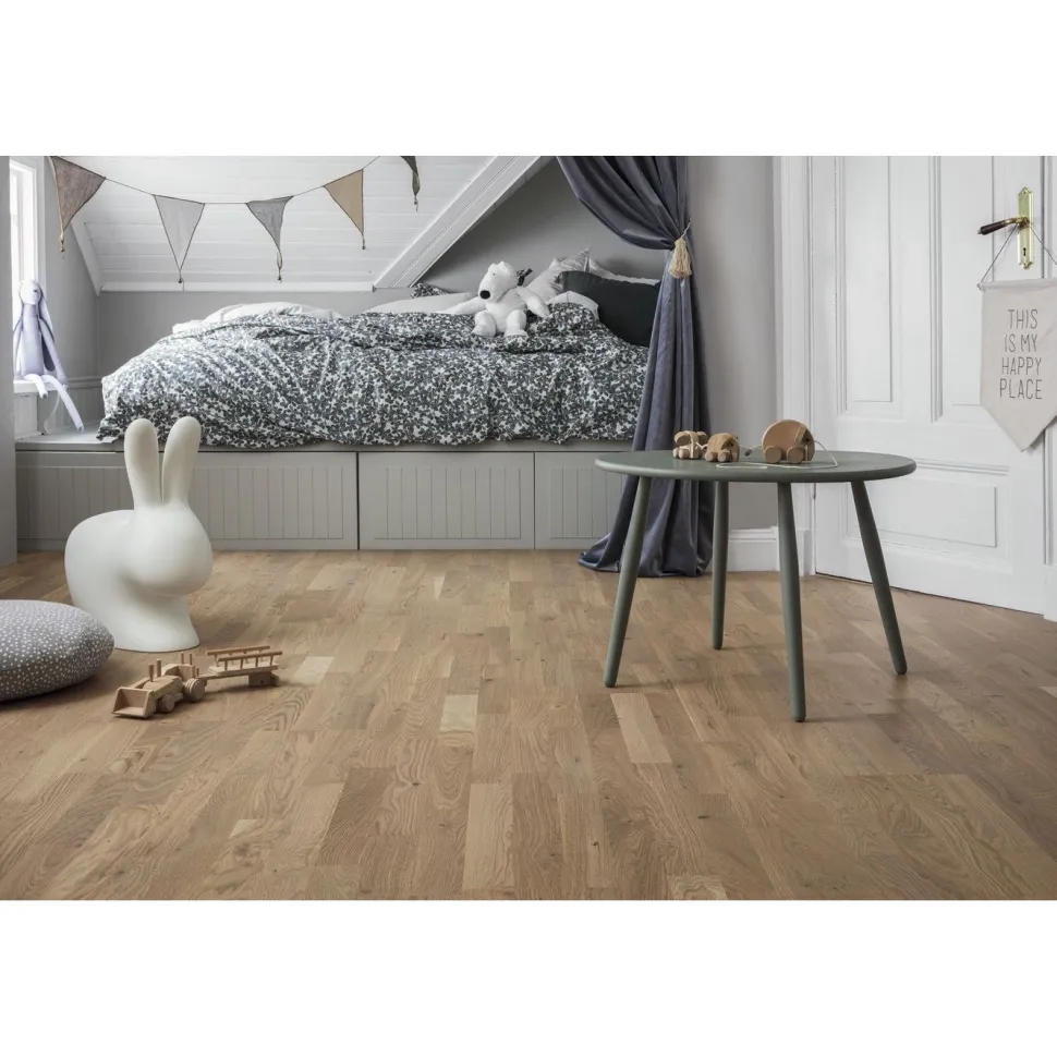 Parketti Tarkett Shade Tammi Almond 3S, ruskea, harjattu, mattalakattu