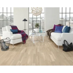 Parketti Tarkett Shade Tammi Cream White vaalea 3-sauva mattalakattu