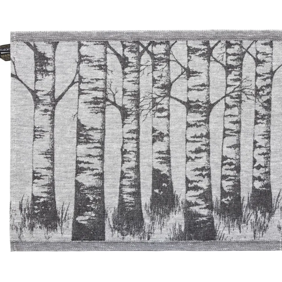Pefletti Jokipiin Pellava Koivikko 45x55 cm valkoinen/musta