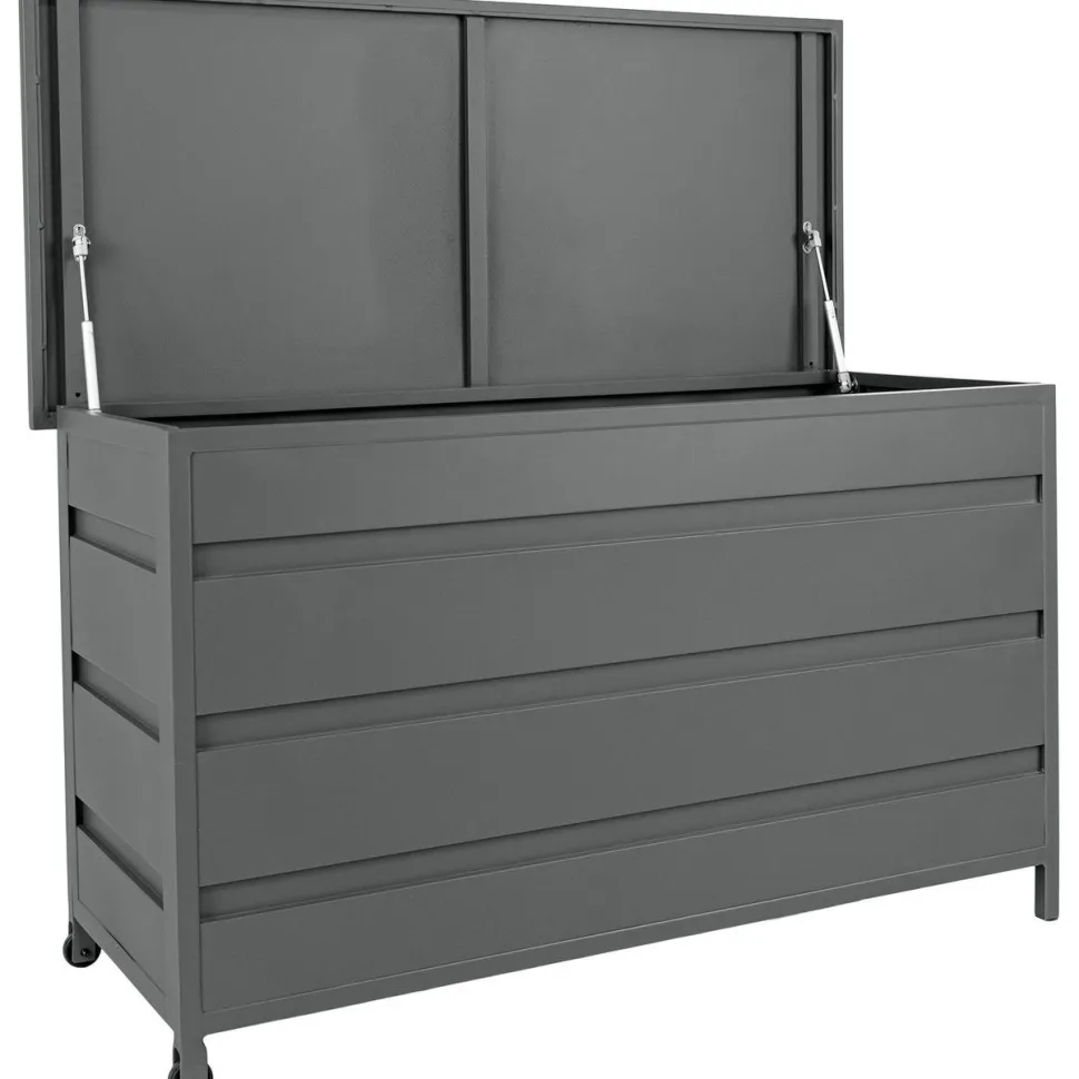 Pehmustelaatikko House Nordic Cassis, 130x60x75cm, 450L, harmaa alumiini