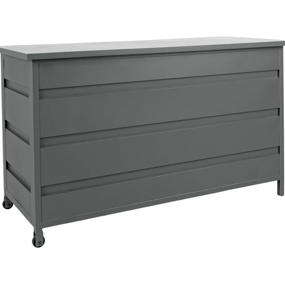 Pehmustelaatikko House Nordic Cassis, 130x60x75cm, 450L, harmaa alumiini