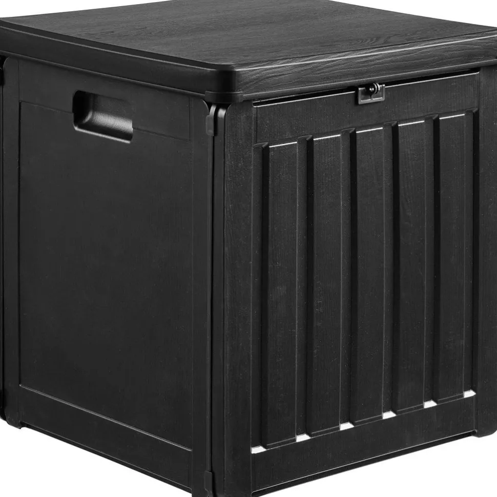 Pehmustelaatikko House Nordic Sobra, 42.8x42.8x46.4cm, 76 L, muovi, musta