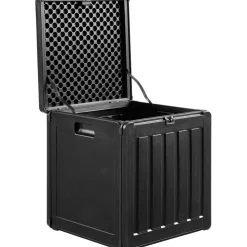 Pehmustelaatikko House Nordic Sobra, 42.8x42.8x46.4cm, 76 L, muovi, musta