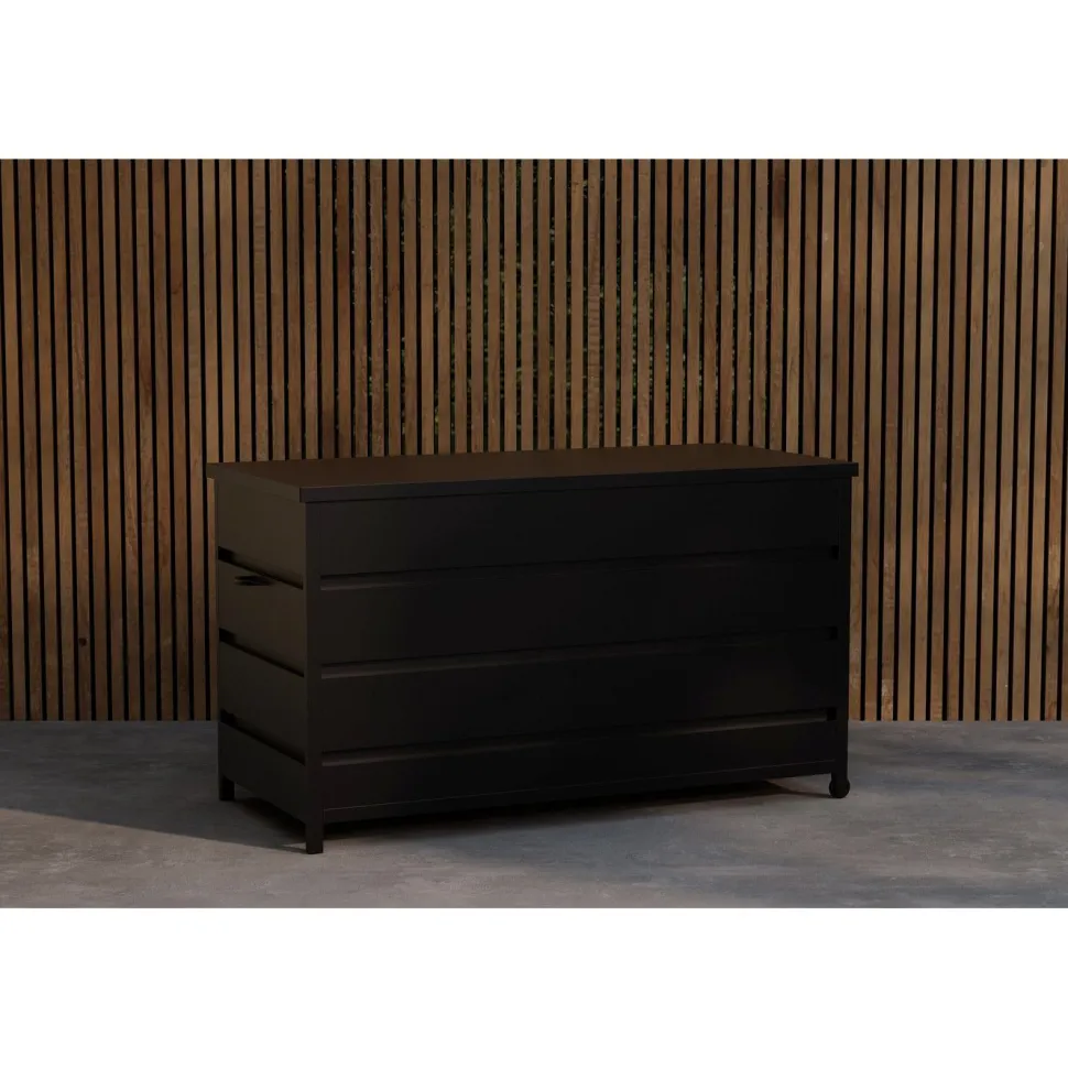 Pehmustelaatikko Venture Home Nisis, 130x60x75cm, musta