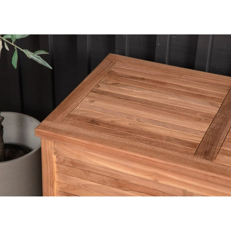 Pehmustelaatikko Venture Home Trento 2, 50x130x60cm, luonnollinen tiikki