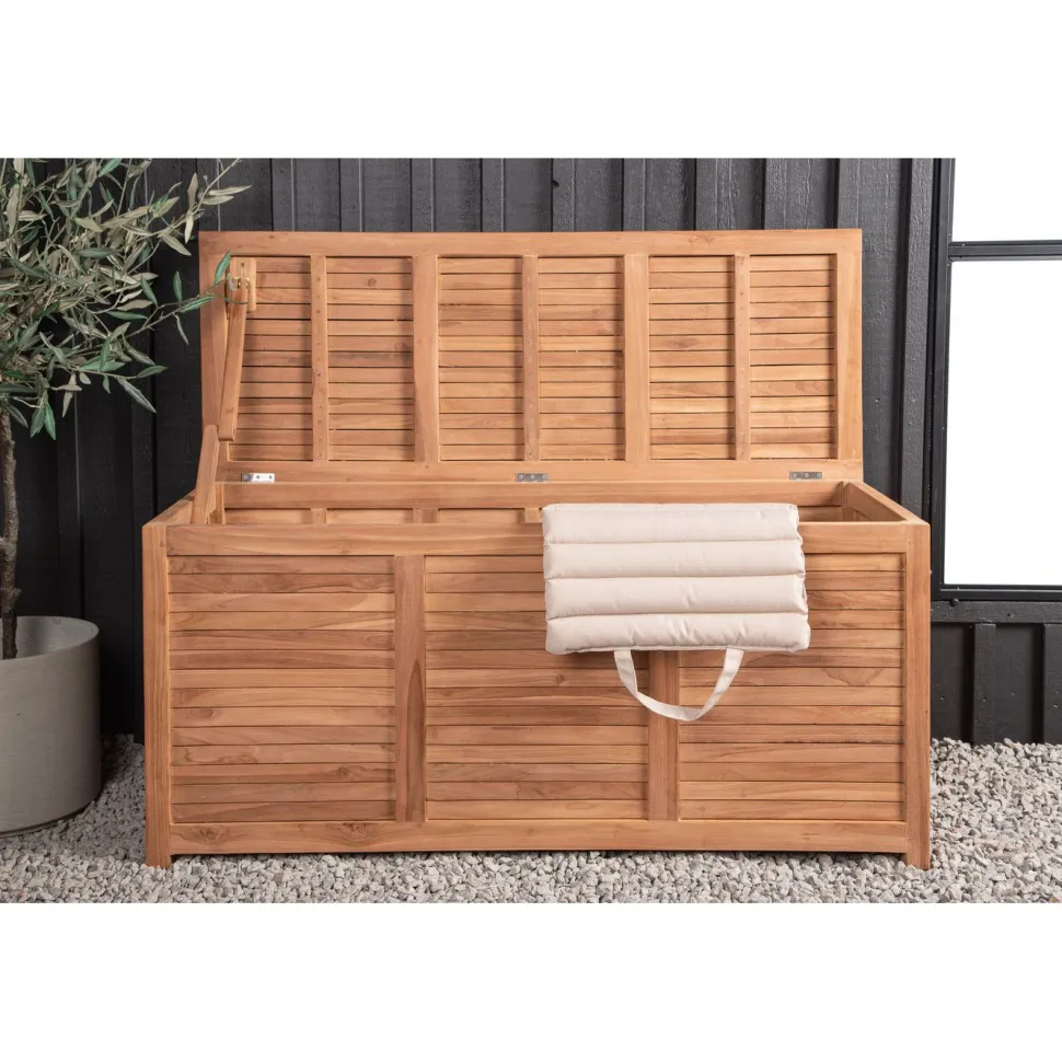 Pehmustelaatikko Venture Home Trento 2, 50x130x60cm, luonnollinen tiikki