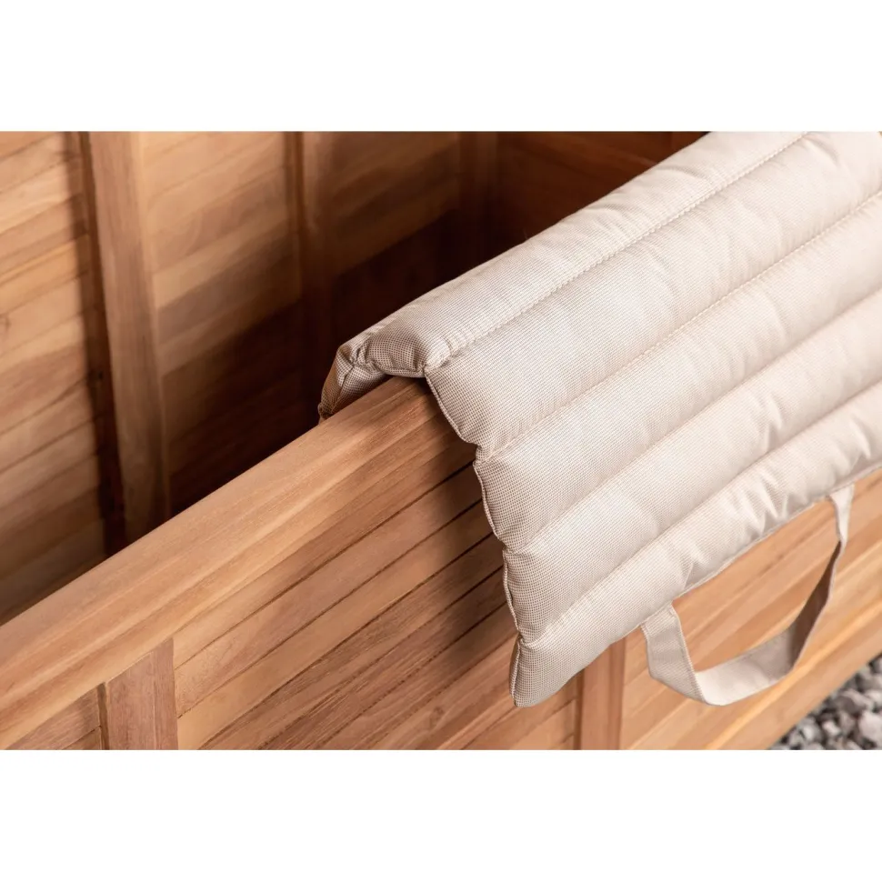 Pehmustelaatikko Venture Home Trento 2, 50x130x60cm, luonnollinen tiikki