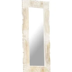 Peili valkoinen 110x50 cm täysi mangopuu