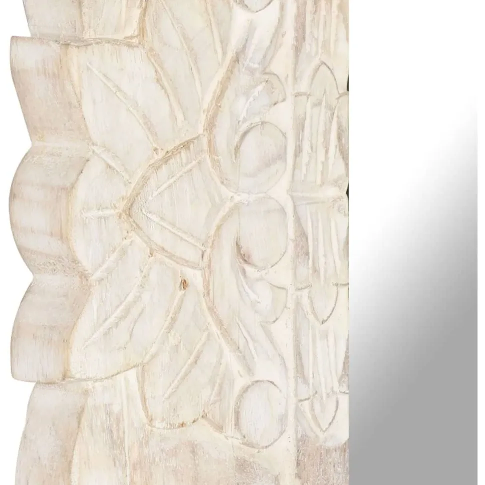 Peili valkoinen 110x50 cm täysi mangopuu