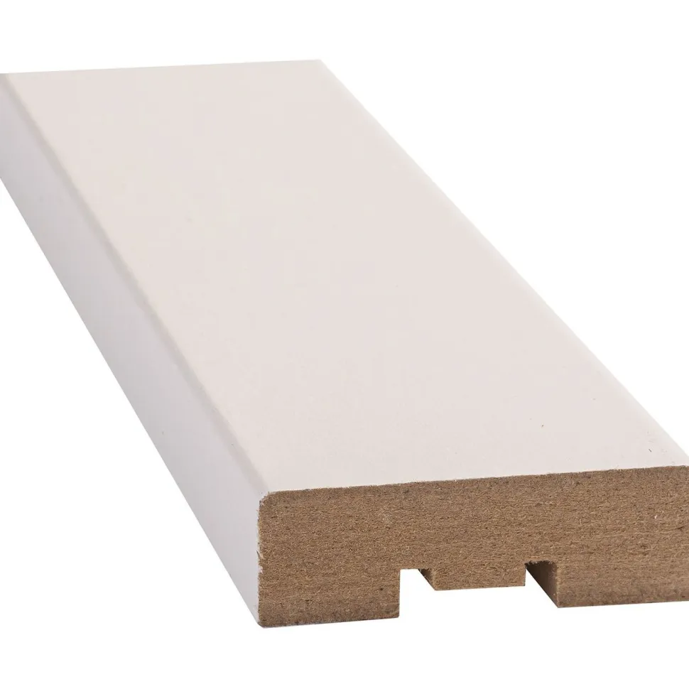 Peitelista D2D R2 15x42x2200 mm MDF valkoinen