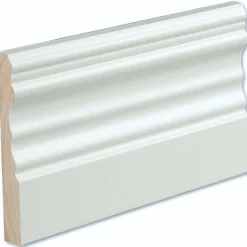 Peitelista/jalkalista Siparila Kinos 15x120x3600 mm puhtaanvalkoinen 5 kpl/pak