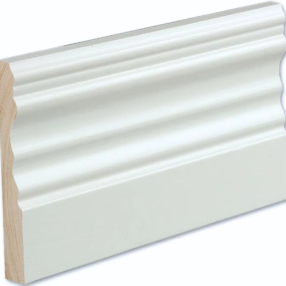 Peitelista/jalkalista Siparila Kinos 15x120x3600 mm puhtaanvalkoinen 5 kpl/pak