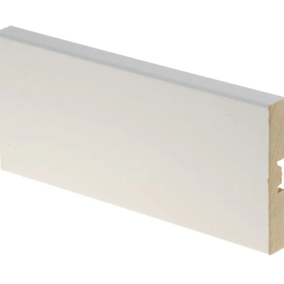 Peitelista Maler Aava sileä 12x70x2750mm MDF valkoinen
