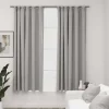 Pellavamaiset pimennysverhot koukuilla 2kpl harmaa 140x175cm