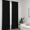 Pellavamaiset pimennysverhot koukuilla 2 kpl 140x225cm