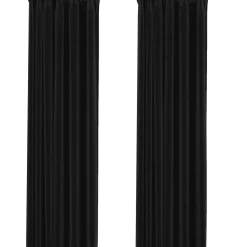 Pellavamaiset pimennysverhot koukuilla 2 kpl 140x225cm