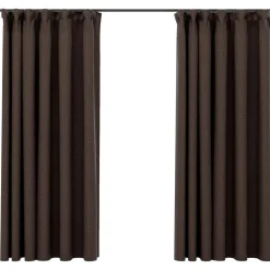 Pellavamaiset pimennysverhot koukuilla 2kpl 140x175cm