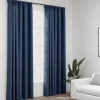 Pellavamaiset pimennysverhot koukuilla 2 kpl 140x225 cm