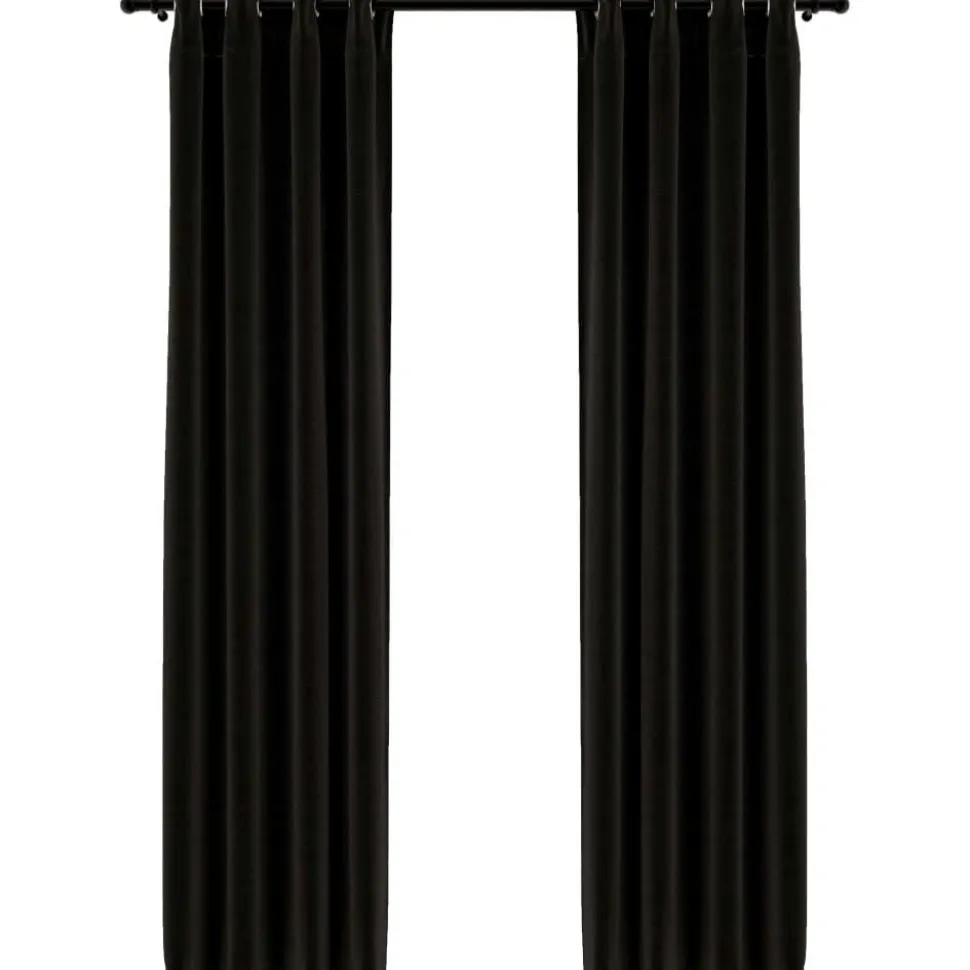 Pellavamaiset pimennysverhot 2 kpl antrasiitti 140x245 cm