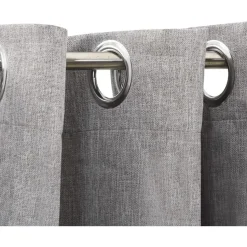 Pellavamaiset pimennysverhot renkailla 2kpl harmaa 140x225cm