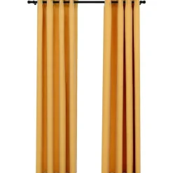 Pellavamaiset pimennysverhot renkailla 2kpl 140x245 cm