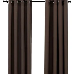 Pellavamaiset pimennysverhot renkailla 2kpl 140x175cm