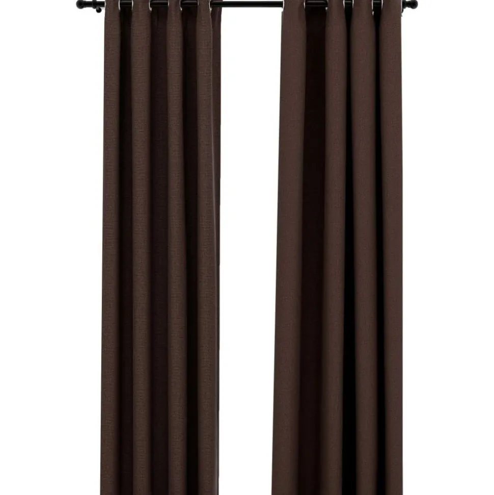 Pellavamaiset pimennysverhot renkailla 2kpl 140x225cm