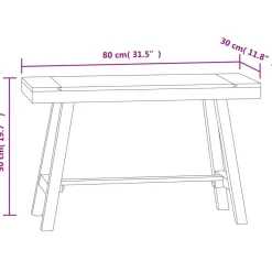 Penkki 80 cm täysi tiikki (40742)