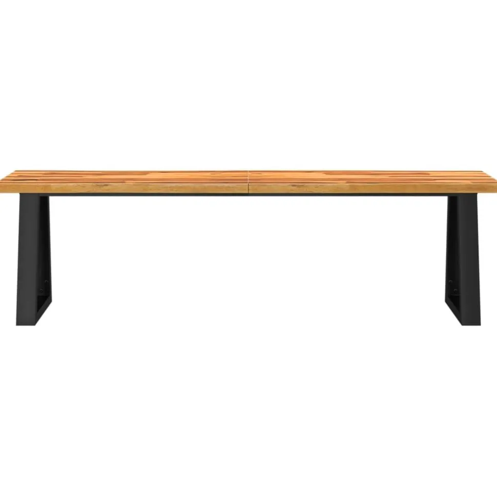 Penkki elävillä reunoilla 160 cm täysi akasiapuu (53295)