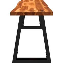 Penkki elävillä reunoilla 160 cm täysi akasiapuu (53295)