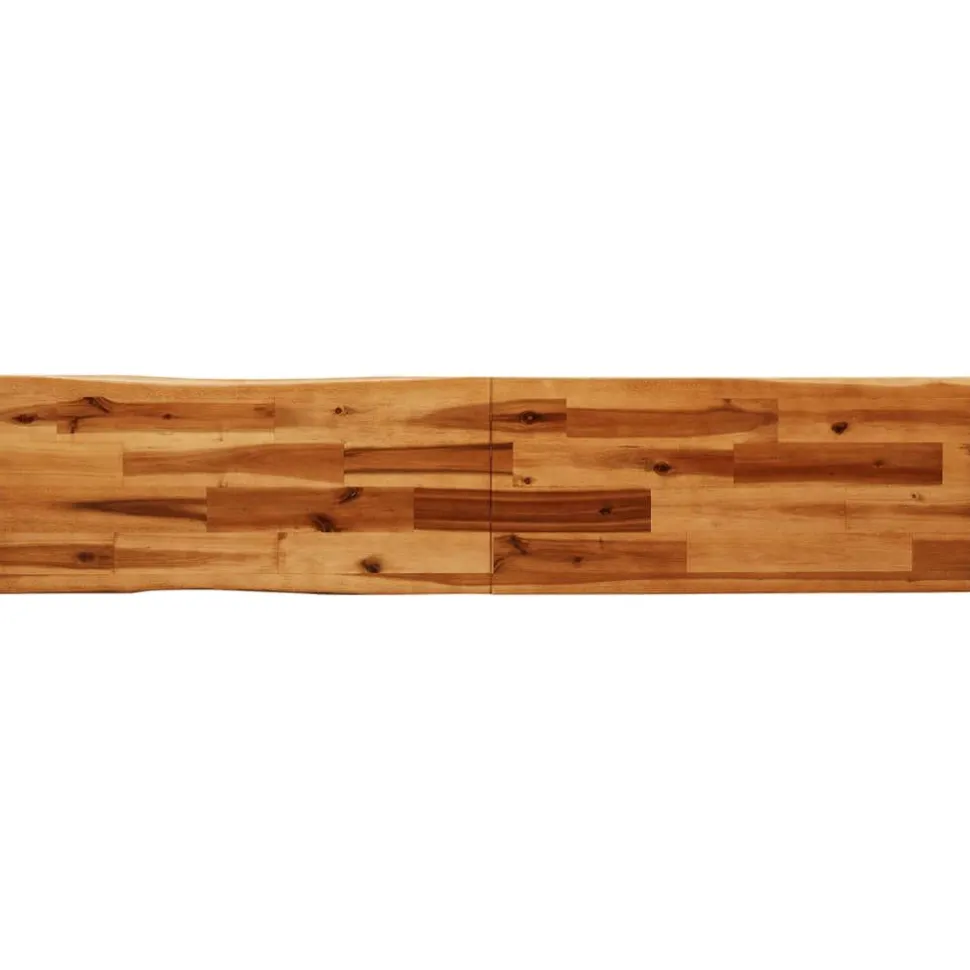 Penkki elävillä reunoilla 160 cm täysi akasiapuu (53295)