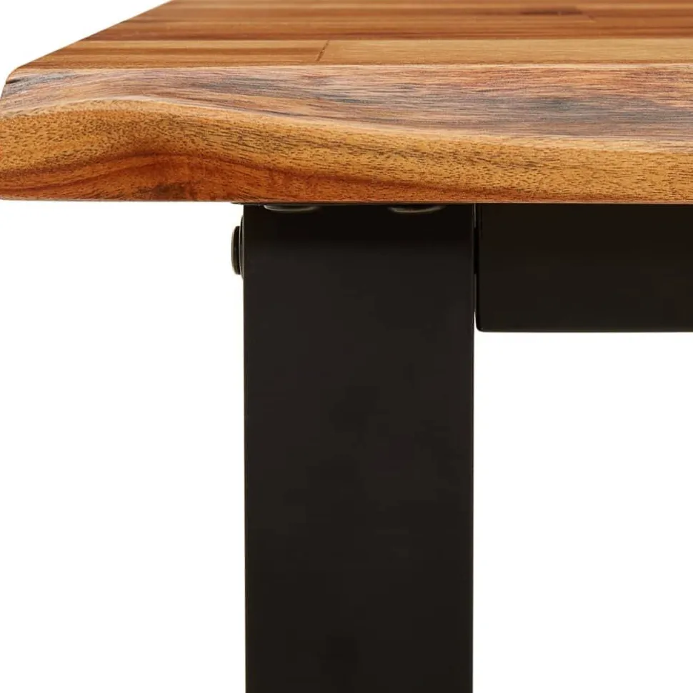 Penkki elävillä reunoilla 160 cm täysi akasiapuu (53295)