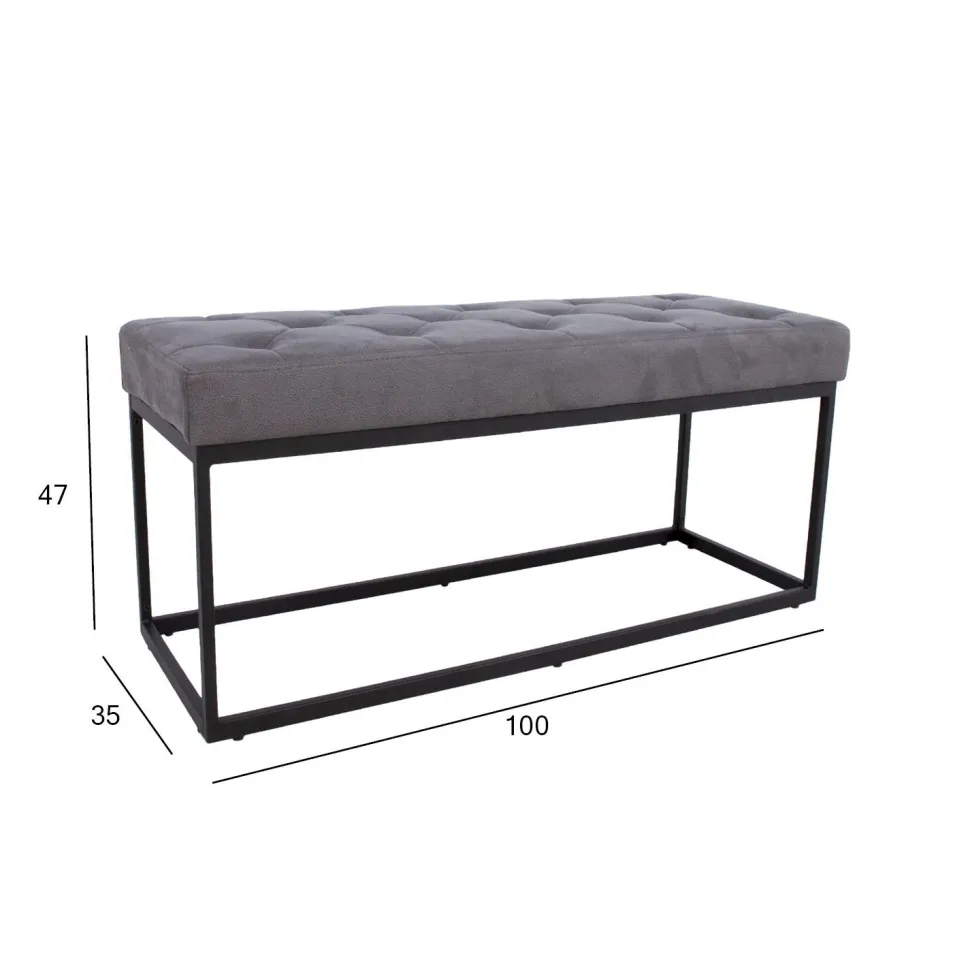 Penkki Home4You Brigite 100x35x47cm harmaa