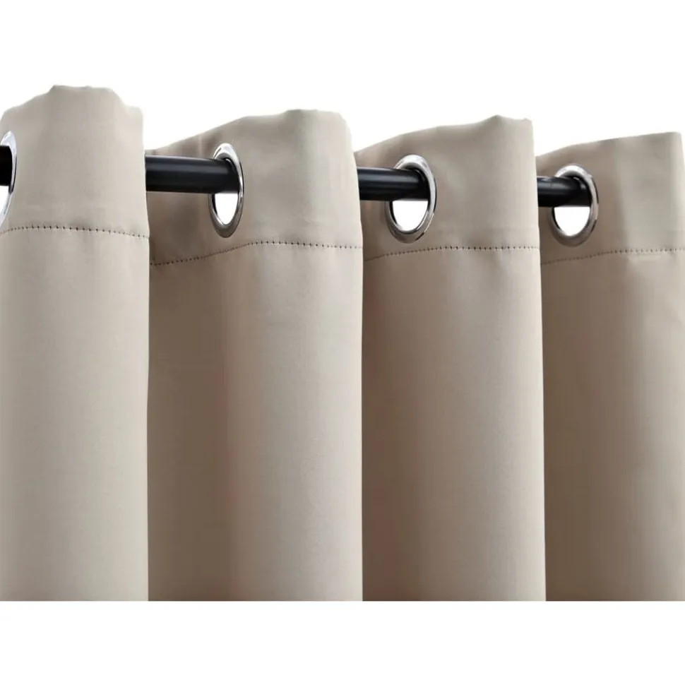 Pimennysverho metallirenkailla beige 290x245 cm