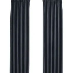 Pimennysverhot koukuilla 2 kpl antrasiitti 140x225 cm