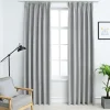 Pimennysverhot koukuilla 2 kpl harmaa 140x175 cm
