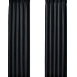 Pimennysverhot koukuilla 2 kpl musta 140x175 cm