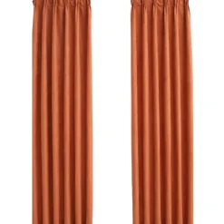 Pimennysverhot koukuilla 2 kpl ruosteenvärinen 140x175 cm