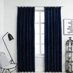 Pimennysverhot koukuilla 2kpl sametti 140x225cm
