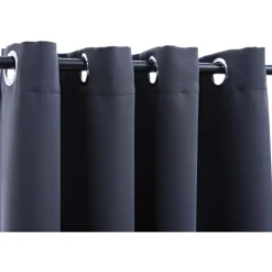 Pimennysverhot metallirenkailla 2 kpl antrasiitti 140x175cm