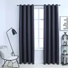 Pimennysverhot metallirenkailla 2 kpl antrasiitti 140x245cm
