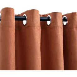 Pimennysverhot metallirenkailla 2 kpl ruoste 140x245 cm