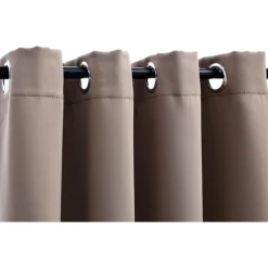 Pimennysverhot metallirenkailla 2kpl ruskeanharmaa 140x245 cm