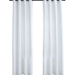 Pimennysverhot metallirenkailla 2 kpl valkoinen 140x245 cm