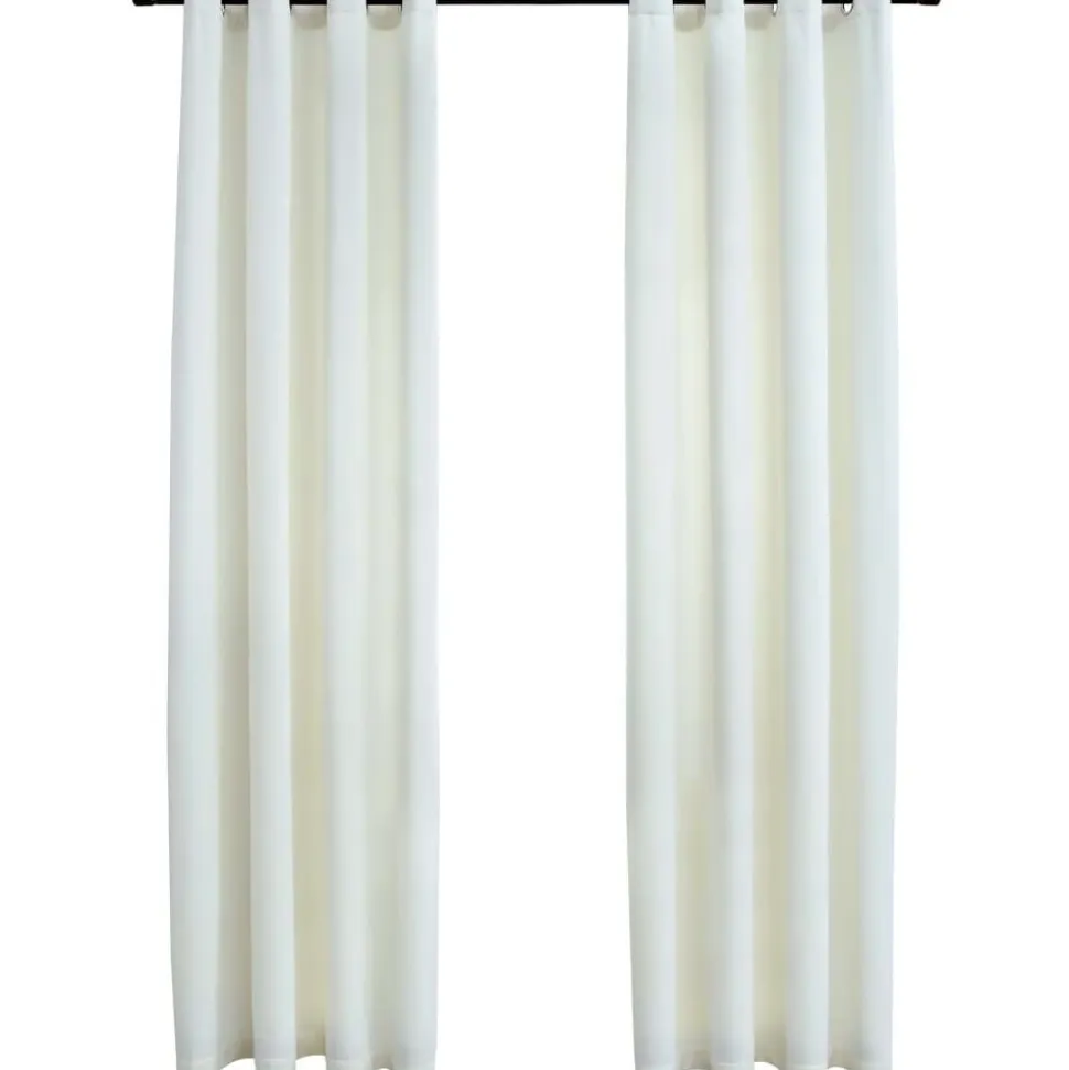 Pimennysverhot renkailla 2 kpl sametti kerma 140x245 cm