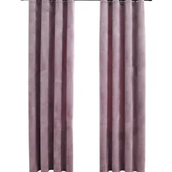 Pimennysverhot renkailla 2 kpl sametti pinkki 140x225 cm