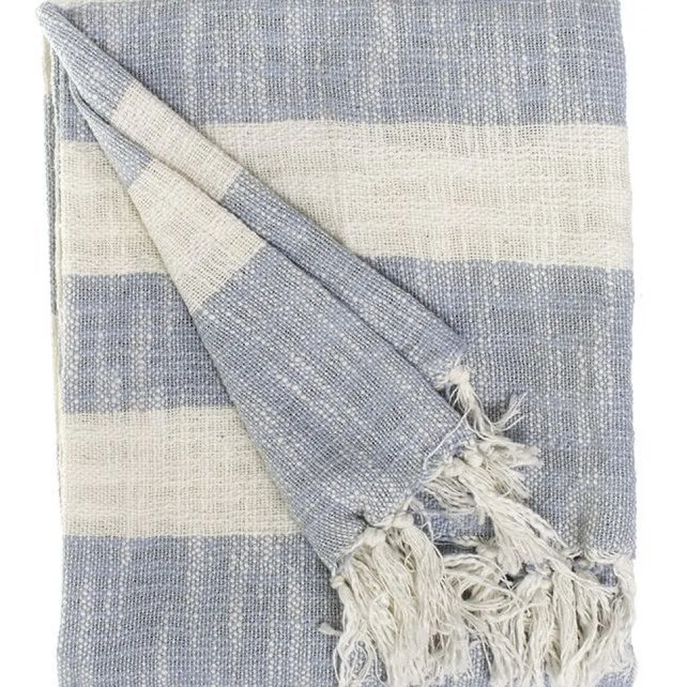 Päiväpeitto AmandaB Collection Stripe sininen eri kokoja
